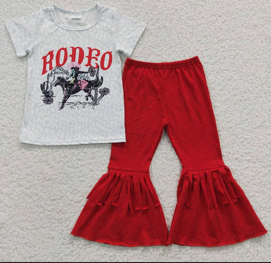 Girls-Rodeo Western Flare pants and Tee